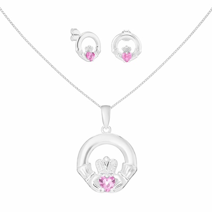 October Birthstone Claddagh Jewellery Set