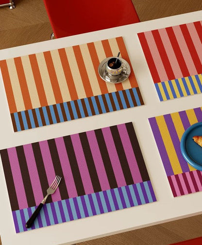 Stripy Mix & Match Placemats Set of 4