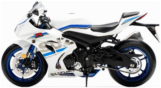 Suzuki GSX-R1000 2020 White 1:12 Scale LCD Diecast Model