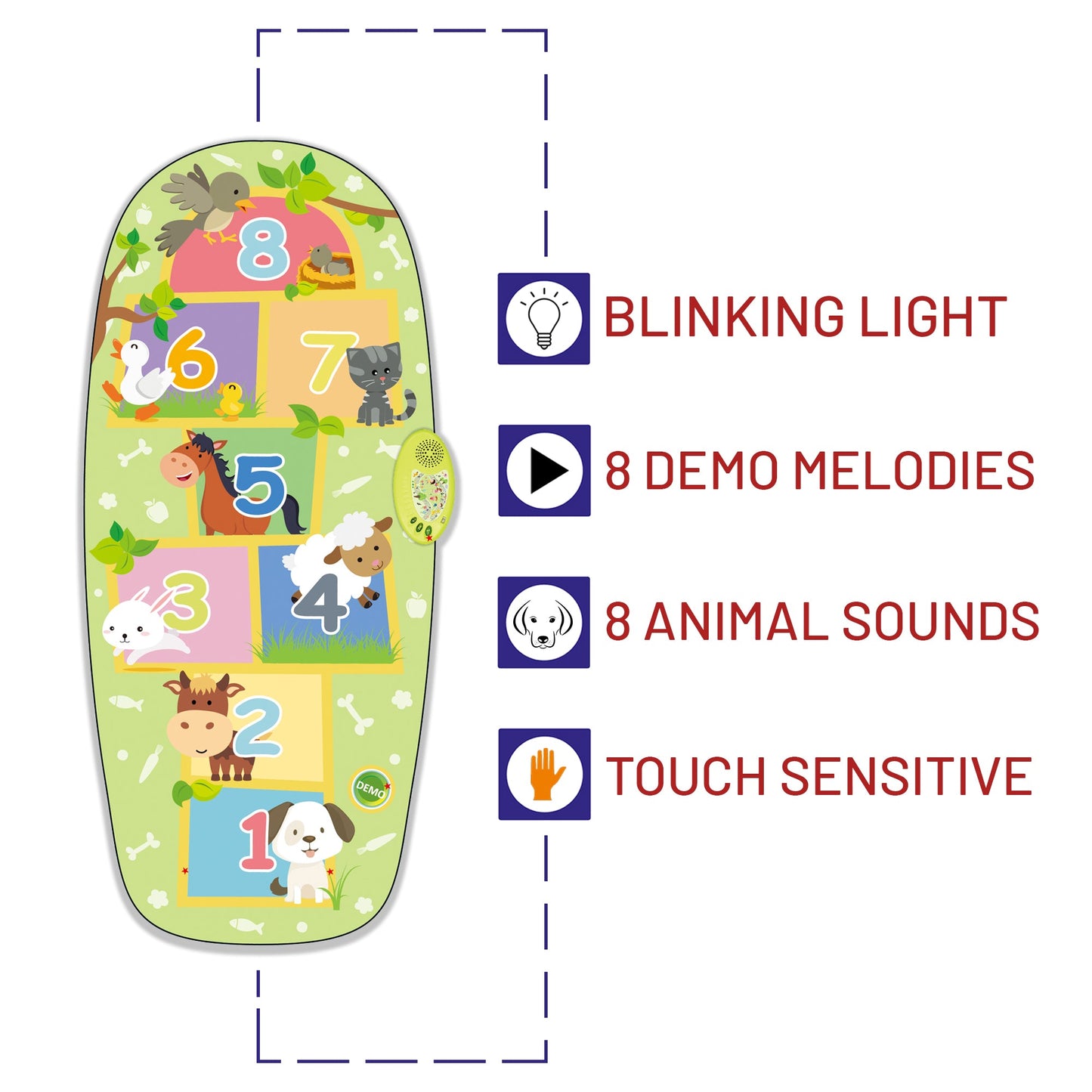 Electronic Animal Touch Musical Kids Play Mat