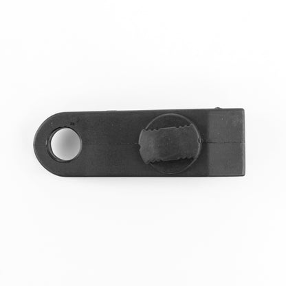 Black/Silver L-Grade Tarpaulin with 10 x 6" Bungee Balls (Black) and 10 x Screw Type Tarp Clips
