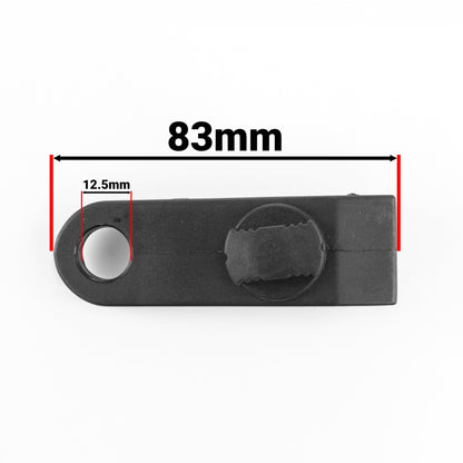 Black/Silver L-Grade Tarpaulin with 10 x 6" Bungee Balls (Black) and 10 x Screw Type Tarp Clips