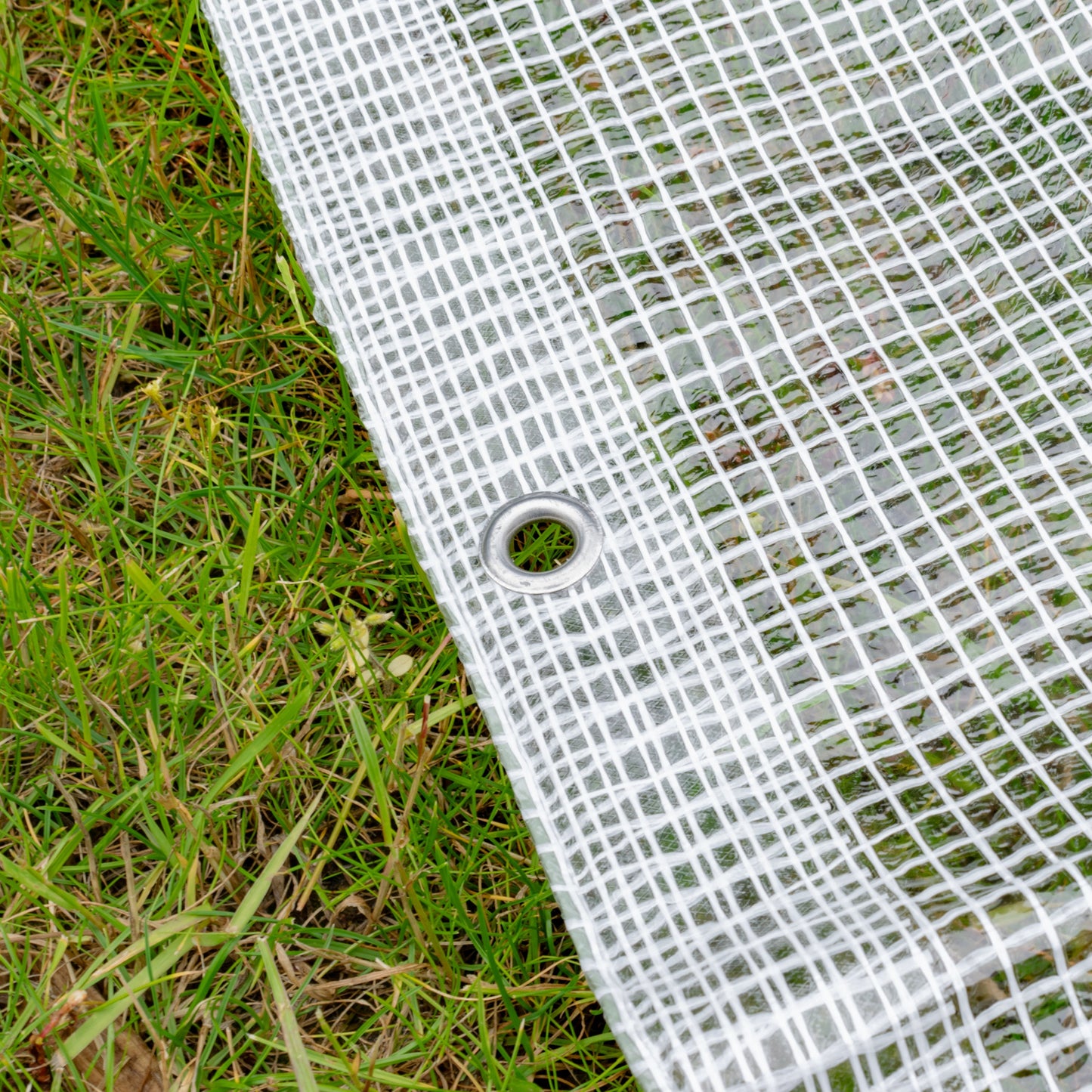 Clear M-Grade Tarpaulin 3m x 4m Waterproof Tarpaulin Cover Outdoor Ground Sheet
