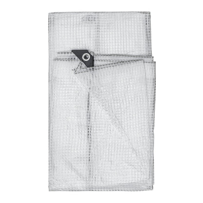 Clear M-Grade Tarpaulin 3m x 4m Waterproof Tarpaulin Cover Outdoor Ground Sheet