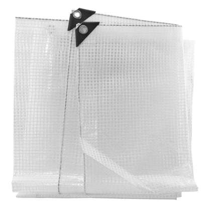 Clear M-Grade Tarpaulin 3m x 3m Waterproof Tarpaulin Cover Outdoor Ground Sheet