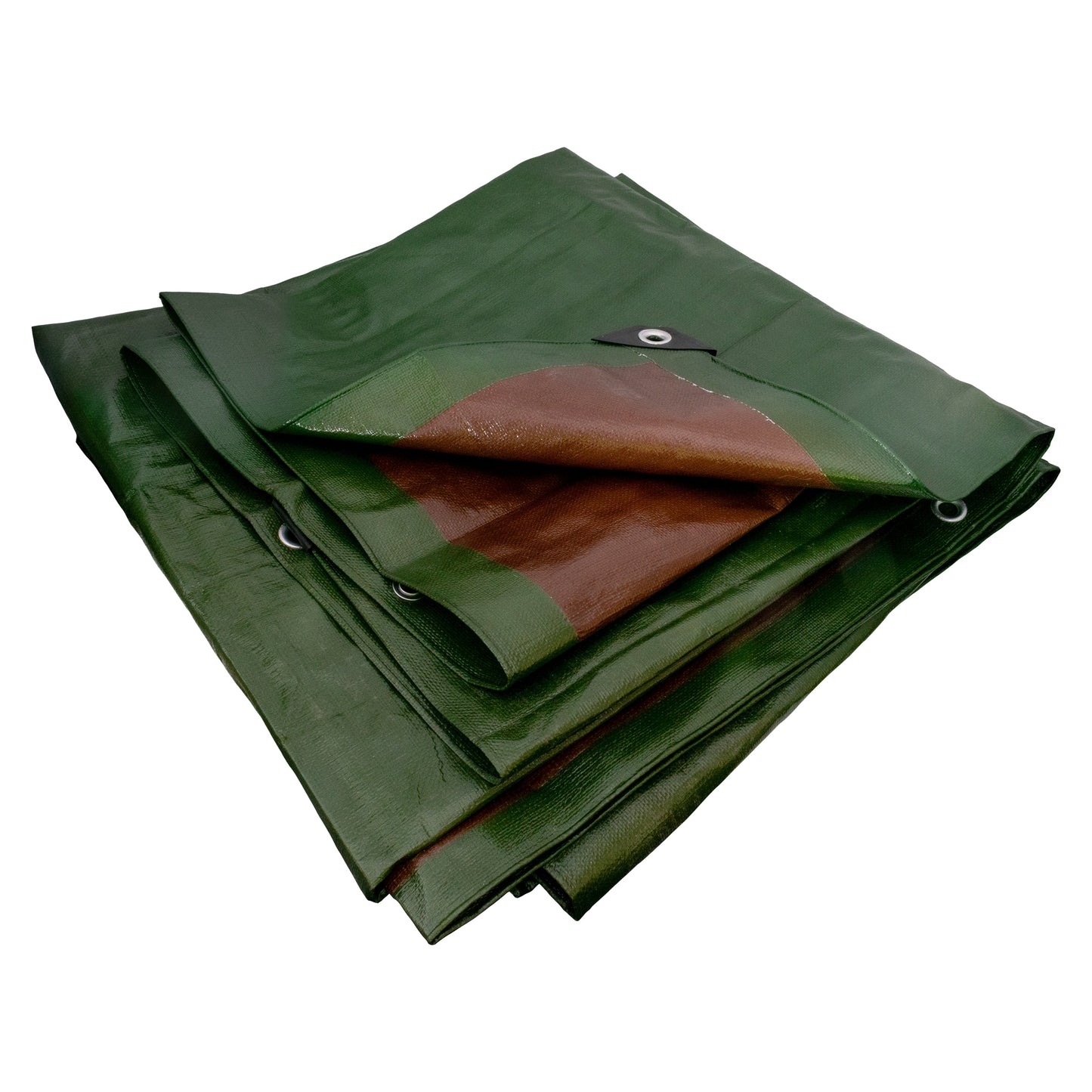 Green Brown L-Grade Tarpaulin 8m x 10m Reinforced Eyelets Garden Furniture Cover