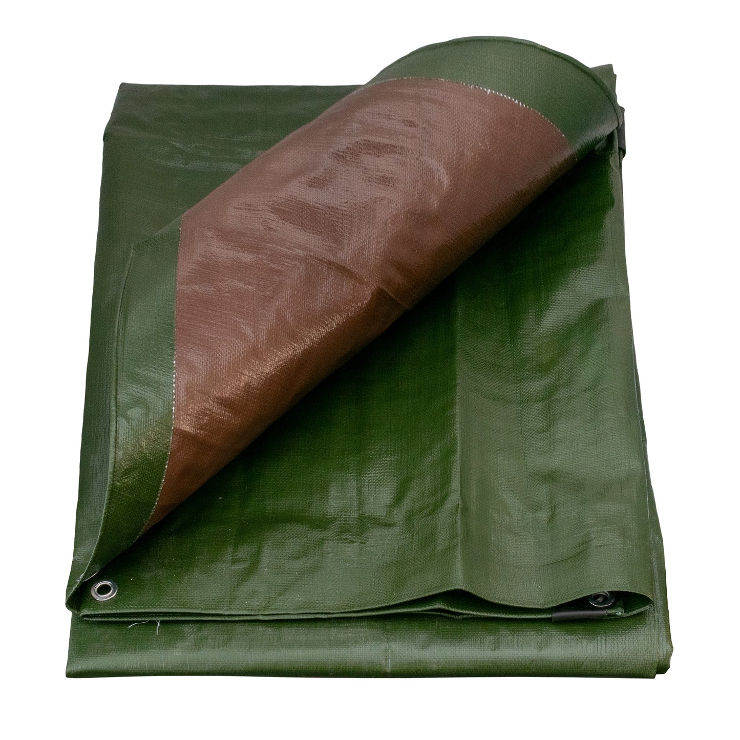 Green Brown L-Grade Tarpaulin 8m x 10m Reinforced Eyelets Garden Furniture Cover