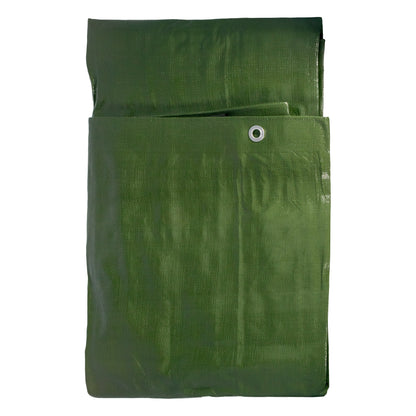 Green Brown L-Grade Tarpaulin 8m x 10m Reinforced Eyelets Garden Furniture Cover