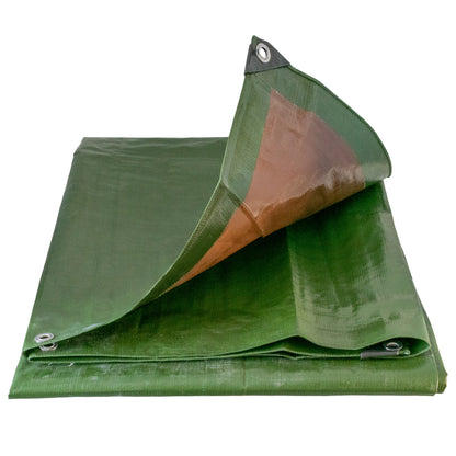 L-Grade Green Brown Tarpaulin 3m x 4m