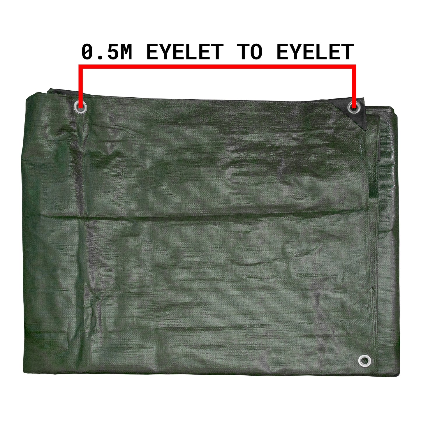 Green Brown L-Grade Tarpaulin 8m x 10m Reinforced Eyelets Garden Furniture Cover