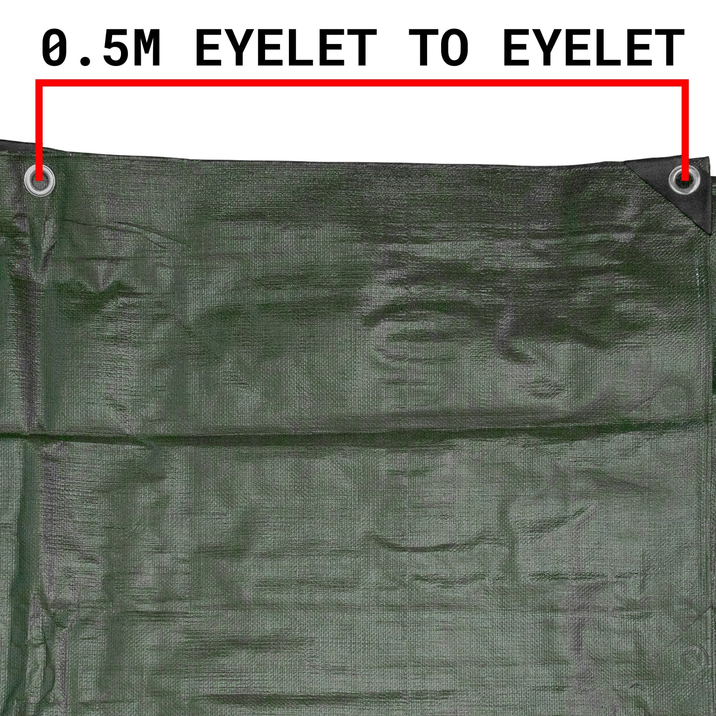 Green Brown L-Grade Tarpaulin 8m x 10m Reinforced Eyelets Garden Furniture Cover
