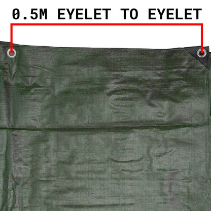 Green Brown L-Grade Tarpaulin 8m x 10m Reinforced Eyelets Garden Furniture Cover