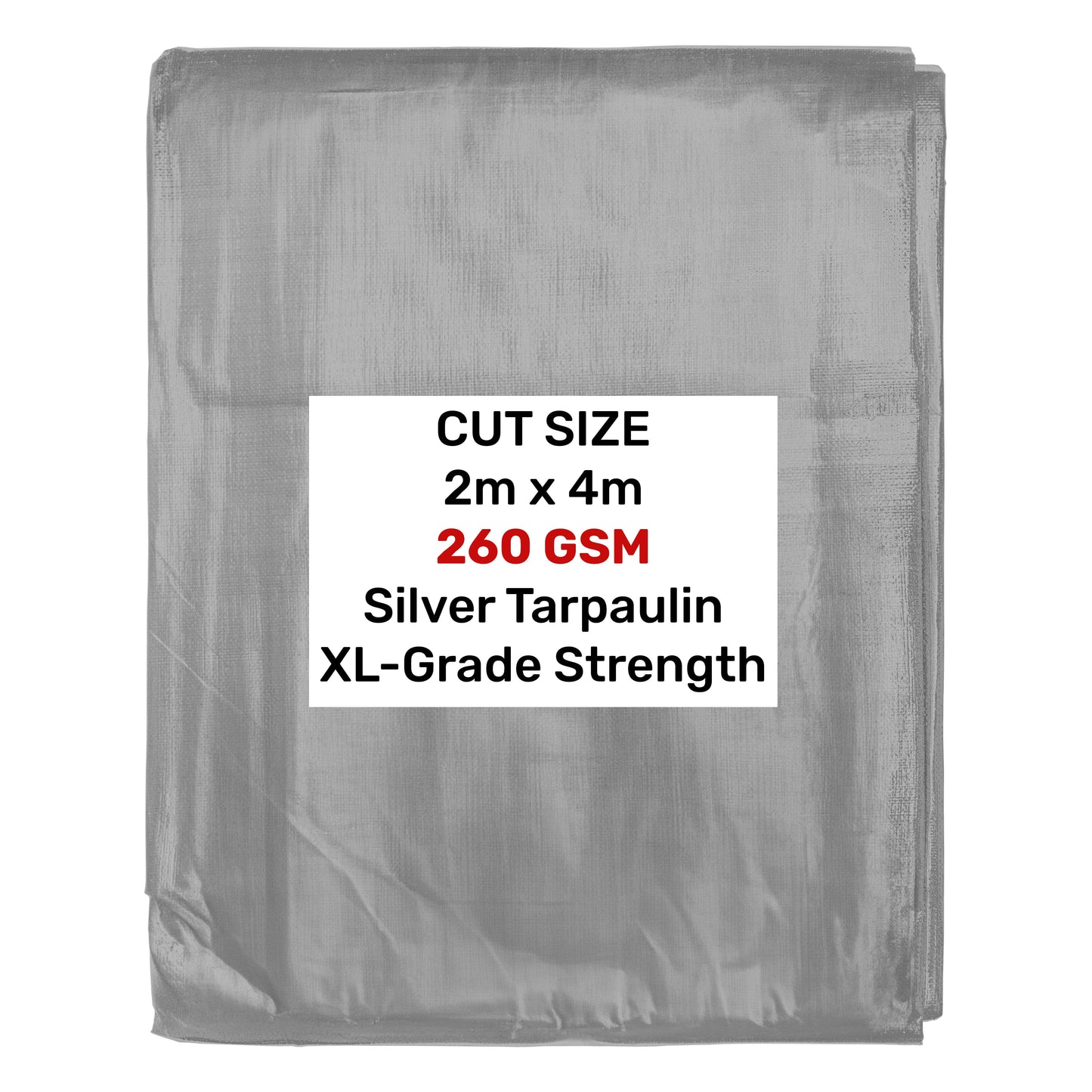 Silver XL-Grade Tarpaulin 2m x 4m