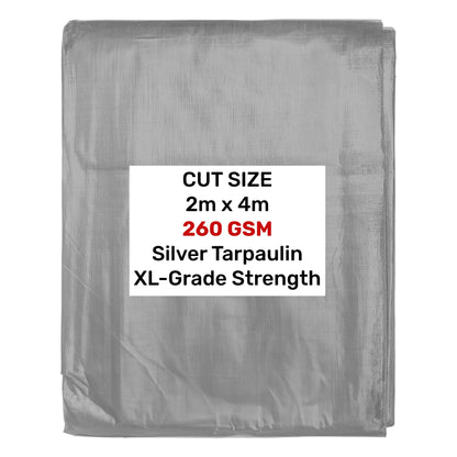 Silver XL-Grade Tarpaulin 2m x 4m