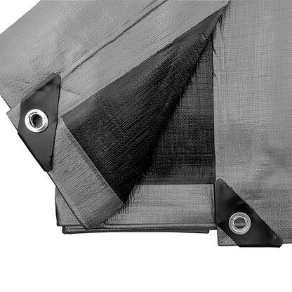 Silver XL-Grade Tarpaulin with 10 Metres of 8mm Bungee Rope