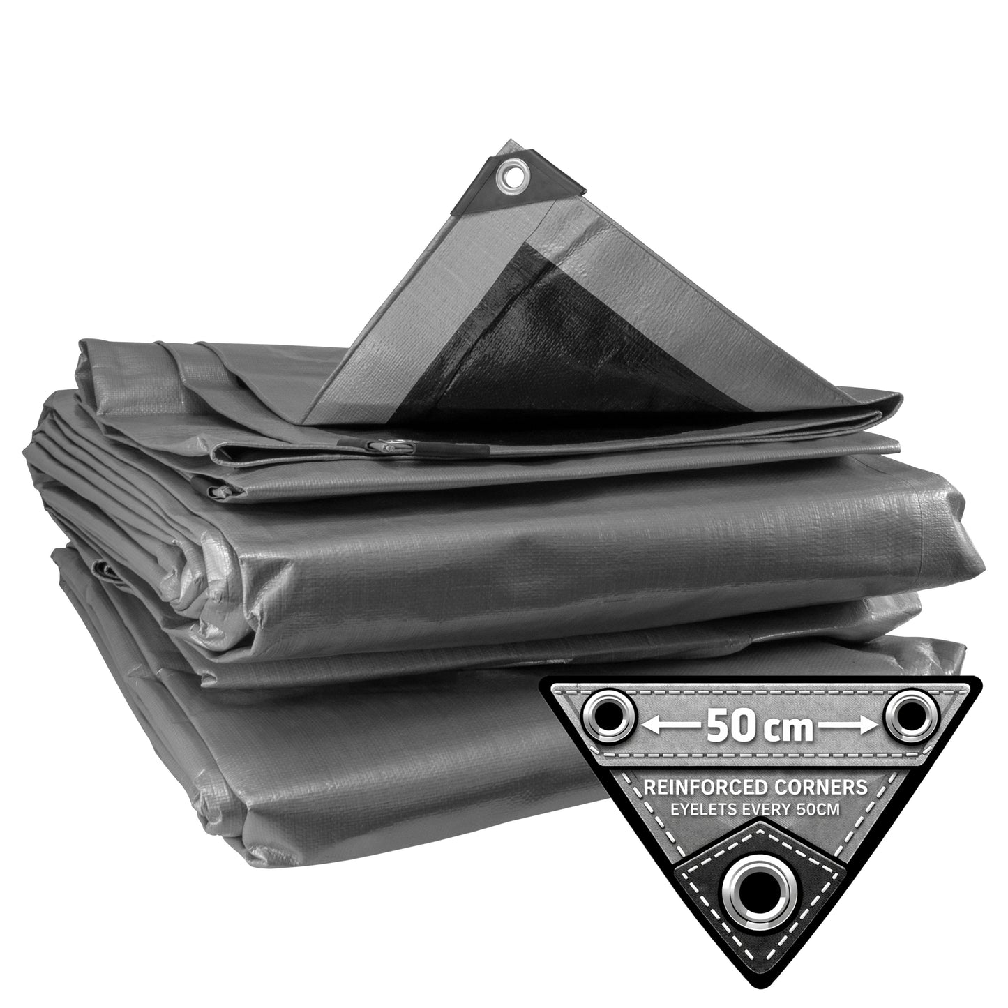 Silver XL-Grade Tarpaulin 3m x 3m