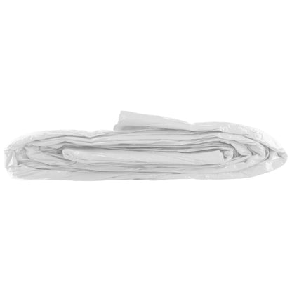 White M-Grade Tarpaulin with 10 x 6" Bungee Balls (Black)