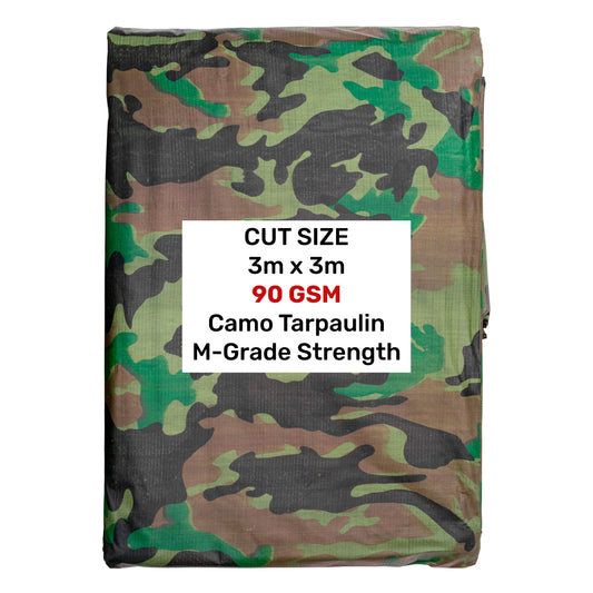 Camouflage M-Grade Tarpaulin 3m x 3m