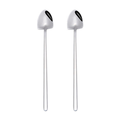 2 PCS Stainless Steel Spoon Creative Coffee Spoon Bar Ice Spoon Gold Plated Long Stirring Spoon, Pointed Spoon Silver, Square Spoon Silver, Round Spoon Gold, Pointed Spoon Gold, Square Spoon Gold, Pointed Spoon Rose Gold, Square Spoon Rose Gold