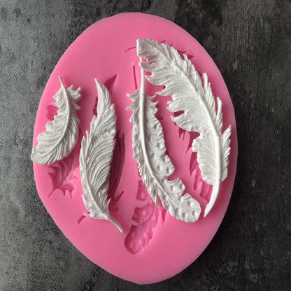 Feather Sugar Silicone Mold Fondant Mold Cake Decorating Tools, Feather Sugar Shape