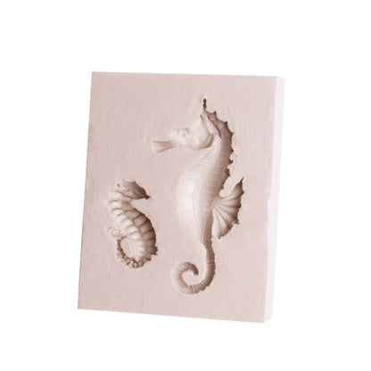 2 PCS Hippocampus DIY Modeling Mold Fondant Silicone Cake Chocolate Mold Baking Tool, Hippocampus Shape(Pink), Hippocampus Shape(Gray)