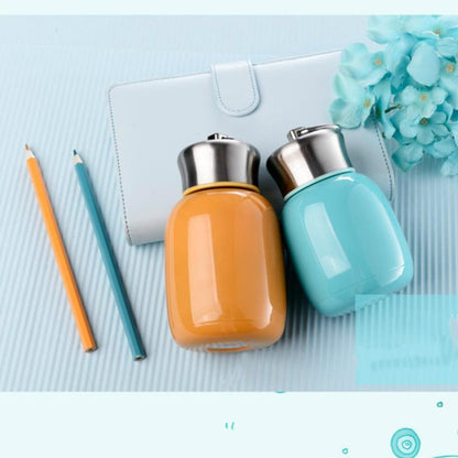 Mini Cute Coffee Vacuum Flasks Thermos Stainless Steel Cup Travel Drink Water Bottle Thermoses Mugs, 200ML, 280ML