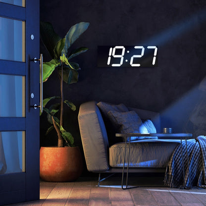 Creative Wall Clock Alarm Clock Simple Remote Control Perpetual Calendar Electronic Clock US Plug, Single-sided Remote Control