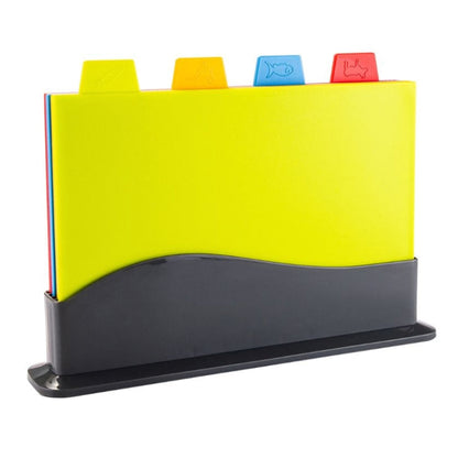 4 in 1 Classified Cutting Board Multifunctional Household Plastic Fruit Cutting Board Set, 4 in 1 Square