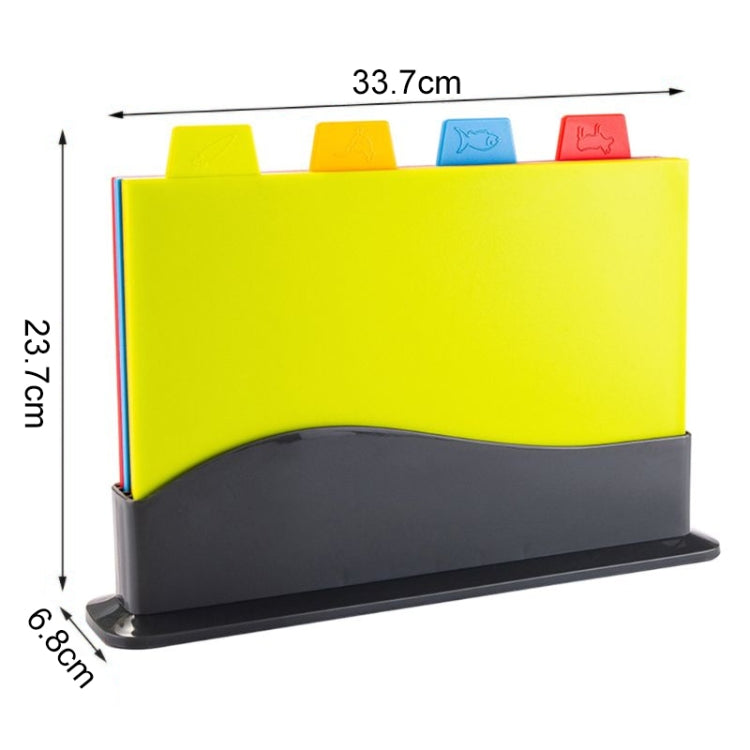 4 in 1 Classified Cutting Board Multifunctional Household Plastic Fruit Cutting Board Set, 4 in 1 Square