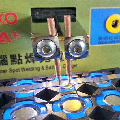 SUKKO LED Pulse Battery Spot Welder + Spot Welding Machine Micro-computer Micro Welding with LED Light+Battery Clamp, 220V EU Plug