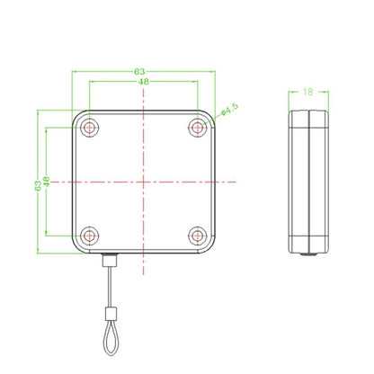 Universal 4m Anti-theft Cable Box VIVE Wire Rope Telescopic Cable Box