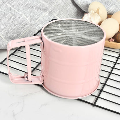 Stainless Steel  Flour Sieve Baking Tool Hand-Pressed Flour Sieve