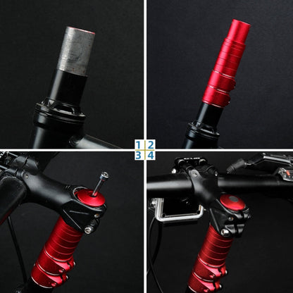 FMFXTR Mountain Bike Handlebar Aluminum Alloy Height Increaser, 8.5cm Black, 8.5cm Red, 8.5cm Blue, 11.4cm Blue, 11.4cm Black, 11.4cm Red, 14.4cm Black, 14.4cm Red, 14.4cm Blue, 17.5cm Black, 17.5cm