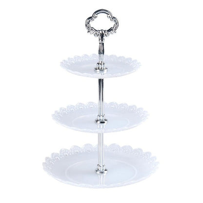 Party Birthday Three-layer Fruit Plate Cake Stand Dessert Storage Rack, Clear