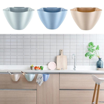 Kitchen Cupboard Back Garbage Bin Cabinet Door Garbage Trash Storage Hanging Trash Rack, Grey, Blue, Pink