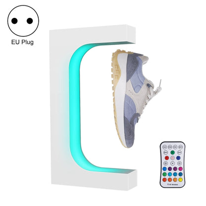 LM-001 LED Lighting Magnetic Levitation Shoes Display Stand, 28mm Black+Color Lamp+RC, 28mm White+Color Lamp+RC