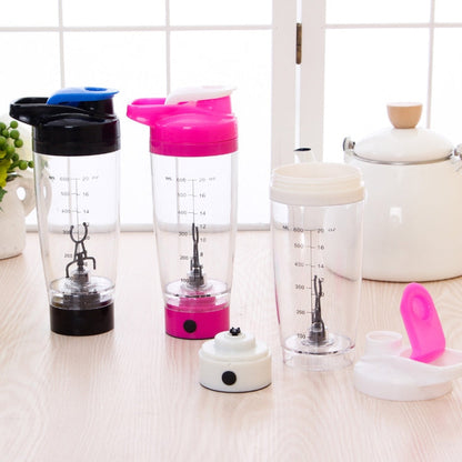 600ML Mixer Water Bottle Portable Electric Protein Automatic Creative Coffee Milk Cup