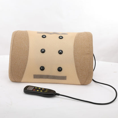 Heating Pulse Acupuncture Waist Massager Multifunctional Household Lumbar Disc Automatic Traction Device, US Plug, EU Plug