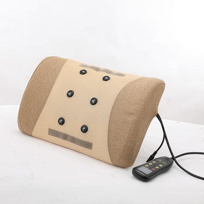 Heating Pulse Acupuncture Waist Massager Multifunctional Household Lumbar Disc Automatic Traction Device, US Plug, EU Plug