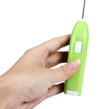 Electric Handheld Home Kitchen Egg Beater Mini Stainless Steel Egg Coffee Milk Tea Blender