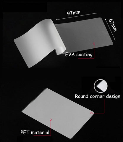 100pcs / Pack 3 Inch 80mic Thickness Clear Laminating Film Plastic film, 3 Inch 80mic