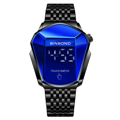 BINBOND Locomotive Concept Touch Screen Steel Belt Watch Men Live Black Technology Watch, Touch Screen Blue Steel Blue, Touch Screen Black Steel Blue, Touch Screen White Steel Blue, Touch Screen Full Gold Blue