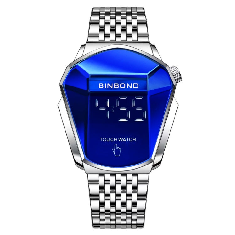 BINBOND Locomotive Concept Touch Screen Steel Belt Watch Men Live Black Technology Watch, Touch Screen Blue Steel Blue, Touch Screen Black Steel Blue, Touch Screen White Steel Blue, Touch Screen Full Gold Blue