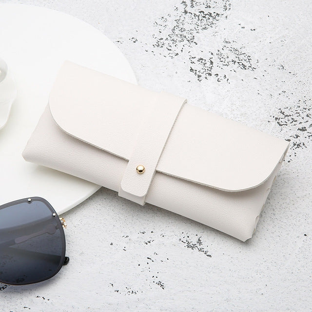Fashion Portable Glasses Case Magnetic PU Leather Foldable Glasses Box for Eyeglass Oversize Sunglasses, Magnetic PU White, Magnetic PU Black, Magnetic PU Red, Magnetic PU Gray, Magnetic PU Gold