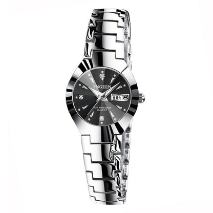 FNGEEN 5808 Women Fashion Steel Strap Quartz Watch Couple Watch, Brown Steel Coffee Surface, Black Steel Black Surface, Stainless Stee White Surface, White Steel Black Surface, Stainless Steel Blue Surface