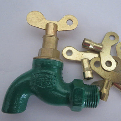 5 PCS Faucet Key Solid Brass Lock Radiator Plumbing Drainage Square Hole Socket Faucet Key, Inner Diameter 6.25 mm