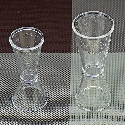 2 PCS PC Small Measuring Cup Device Double-headed Graduated Milk Tea Scale Cup Oz Measuring Tool, Large