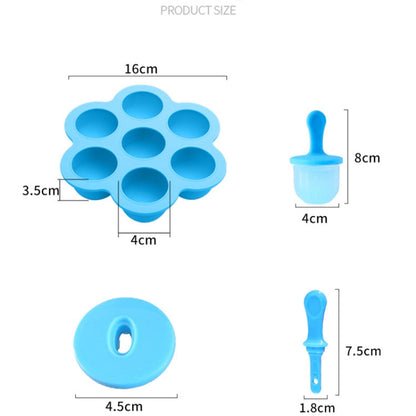 Silicone Mini Ice Pops Mold Ice Cream Ball Lolly Maker Popsicle Molds Baby DIY Food Supplement Tool