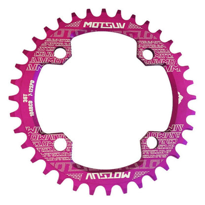 MOTSUV Round Narrow Wide Chainring MTB  Bicycle 104BCD Tooth Plate Parts, Disk 32T, Disk 34T, Disk 36T, Disk 38T, Elliptic plate  32T