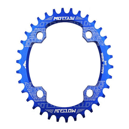 MOTSUV Round Narrow Wide Chainring MTB  Bicycle 104BCD Tooth Plate Parts, Disk 32T, Disk 34T, Disk 36T, Disk 38T, Elliptic plate  32T